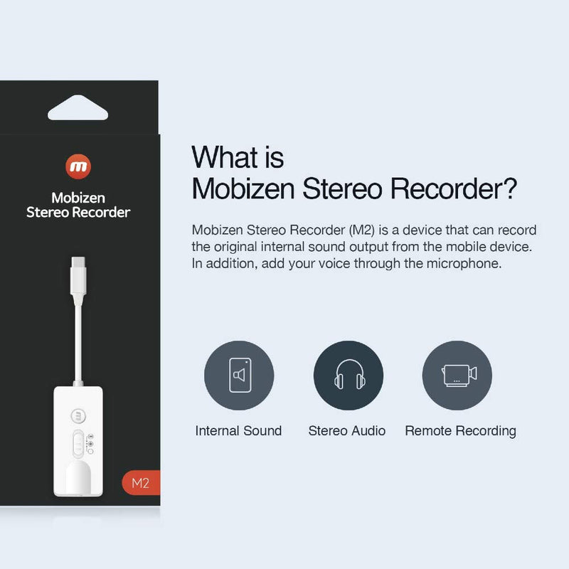 Mobizen Stereo Recorder Title All New, Upgraded Mobizen Stereo Recorder (M2) – World's First Internal Sound Recording Device for Android Phones and Tablets only