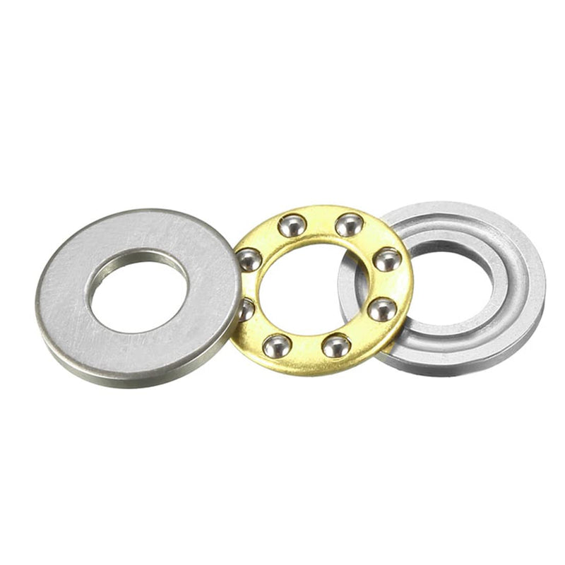 uxcell F7-15M Thrust Ball Bearings 7mm x 15mm x 5mm Chrome Steel Single Direction 4pcs