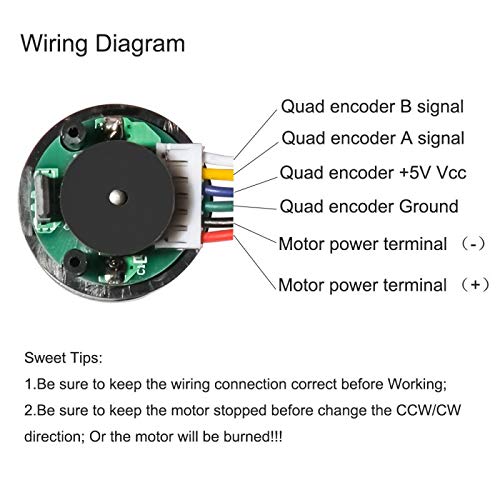 BEMONOC 25GA370 DC Encoder Metal Gearmotor 12V High Speed 150RPM Gear Motor with Two-channel Hall Effect Encoder for DIY Parts