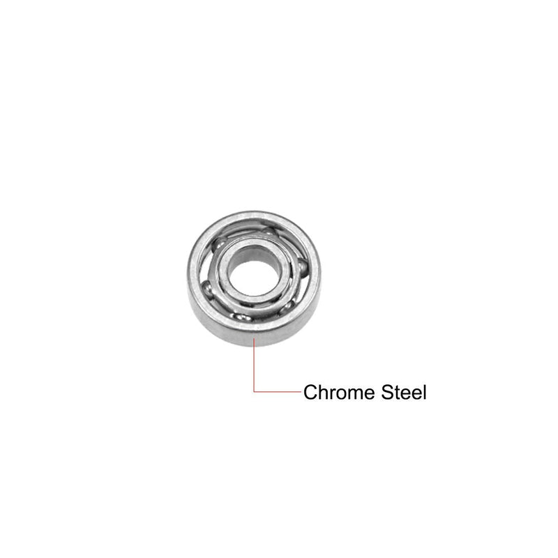 uxcell 681XK Deep Groove Ball Bearings 1.5mm Inner Dia 4mm OD 1.2mm Bore Open Type Chrome Steel Z2 10pcs 1.5x4x1.2mm