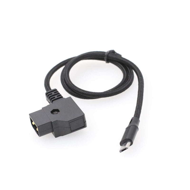 HangTon Nucleus Nano Focus Motor Power Cable P-TAP D-tap to Micro USB 14.8V 50cm for Tilta V-Mount D-tap to straight