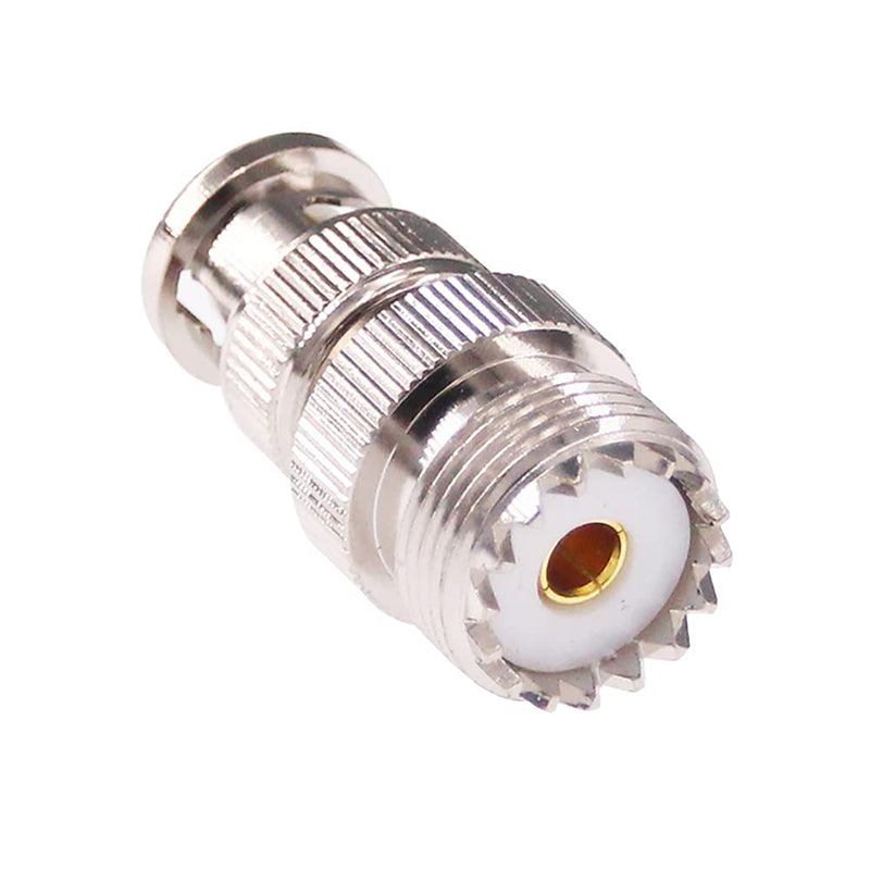 RFaha 2pcs BNC Male to UHF Female SO-239 SO239 RF Coax Adapter BNC to UHF Coaxial Connector Adapter(F37-2)