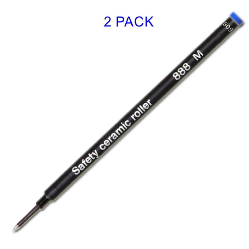 2 Pack - Blue-Schmidt 888 Medium Rollerball Refill