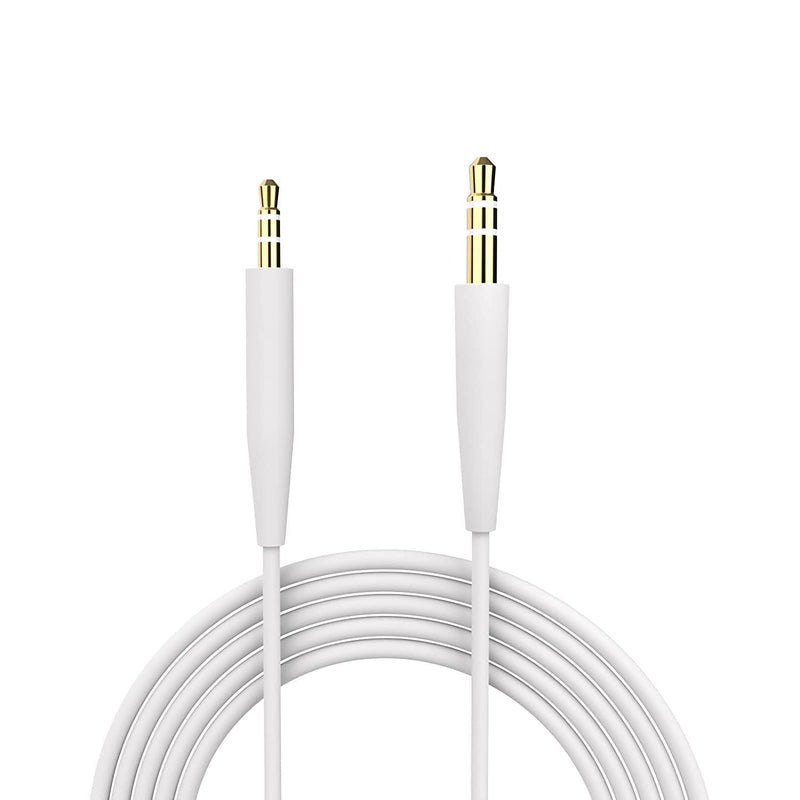 Replacement QC35 Audio Cable OE2 Headphone Cord Wire Compatible with Bose Quietcomfort 25 QC25 QC35 QC35 II On-Ear 2 OE2 OE2i Bose SoundTrue Soundlink Headphones (No Mic) (White) White