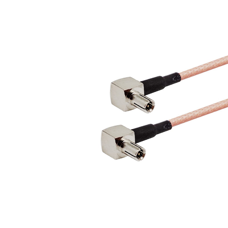 POBADY SMA-TS9 Splitter Cable SMA Female to Dual TS9 Male Right Angle 90 Degree Antenna Adapter Cable Pigtail Y Type RG316 15CM/6In for 2G 3G 4G LTE Antenna Router MiFi Mobile USB Modems