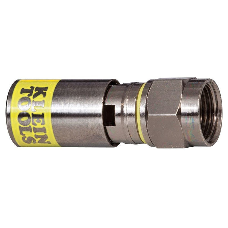 Klein Tools VDV812-612 Compression Connectors, Universal F Connectors RG6/6Q with Universal Sleeve Technology, Professional Grade, 50-Pack 50 Pack