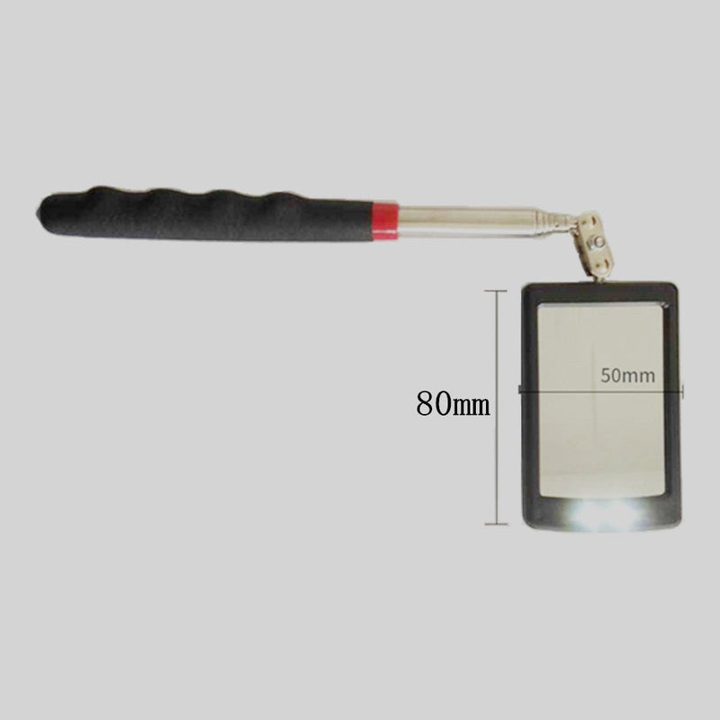 Ailenyun Telescoping Lighted Inspection Mirror，Telescoping LED Lighted Flexible Inspection Mirror 360 Swivel for Extra Viewing Model-1
