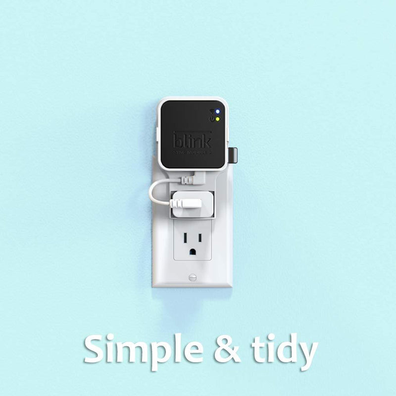 64GB USB Flash Drive and Outlet Mount for Blink Sync Module 2, Save Space and Easy Move Mount Bracket Holder for Blink Outdoor Blink Indoor Security Camera System, Without Messy Wires or Screws