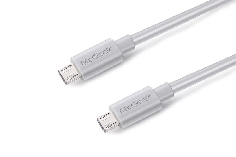 Micro USB Cable (2-Pack)(10ft), MaGeek Extra Long High Speed USB Charge and Sync Cord for Samsung, Nexus, LG, Motorola, Android Smartphones and More (White) 2pcs_White