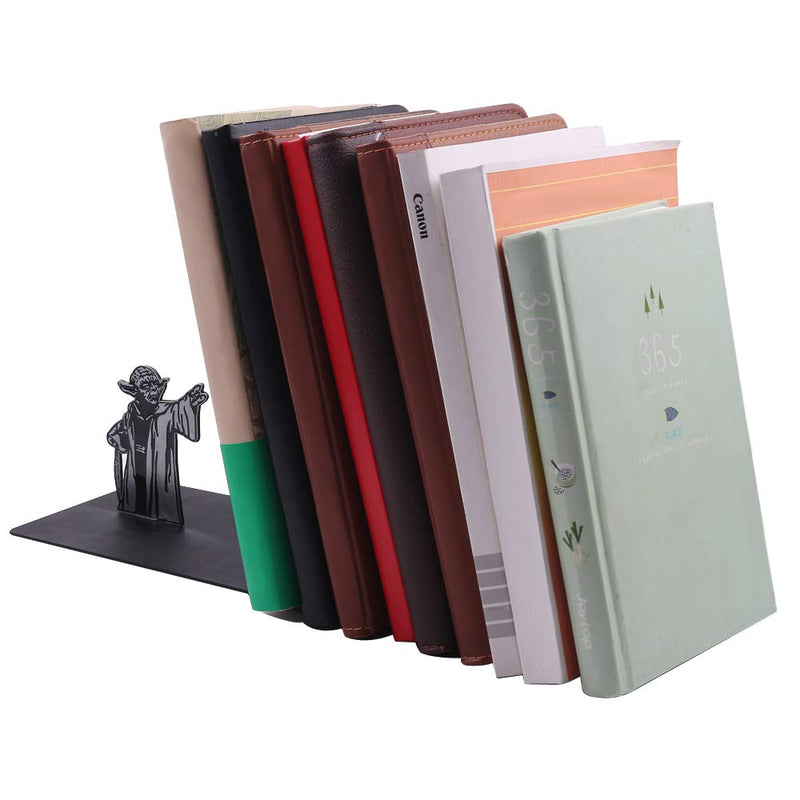 Premium Heavy-Duty Metal Bookend - Black L-Shaped Bookend Supports on Office Desk, Creative Gift for Dad and Lover (Master) Master
