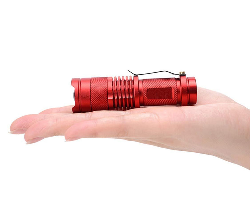 WAYLLSHINE Scalable Red LED 3 Mode Long Range Red Beam Red Light Flashlight, Red Flashlight Red LED Flashlight Torch with Red Light For Night Outdoor Work, Reading-Red House