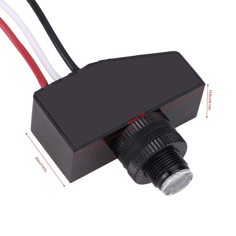 Qiilu 12 Volt photocell, Duokon Mini Light Switching Sensor Remote Photocell Dusk to Till Dawn