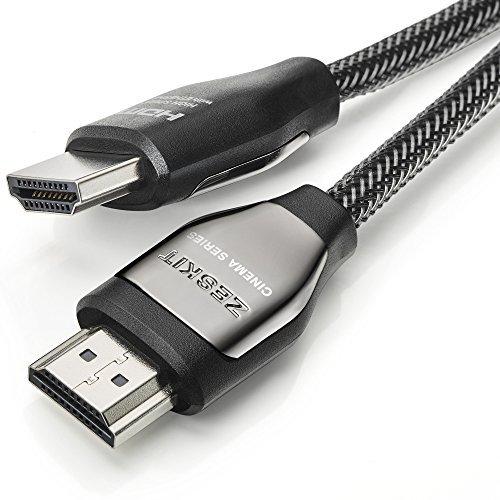 Zeskit HDMI Cable 3ft/ 1m (4K 60Hz HDR UHD 4:4:4 HDCP 2.2) HDMI 2.0 High Speed 18Gbps - 3D ARC Ethernet 2160p 1080p - Compatible with Samsung Xbox Playstation PS3 PS4 nVidia Apple TV Fire TV Netflix
