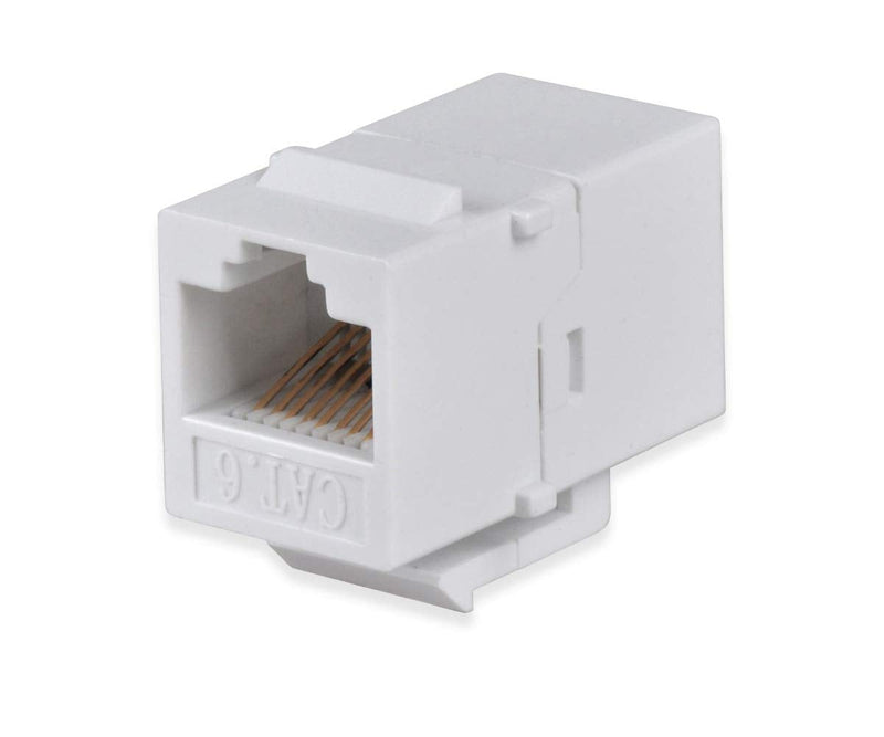 Conwork Ethernet & Coax Wall Plate - Cat6 Coax Keystone Wall Plate with 2 RJ45 Ethernet Ports + 2 TV Coax Cable/F-Type Insert Jacks
