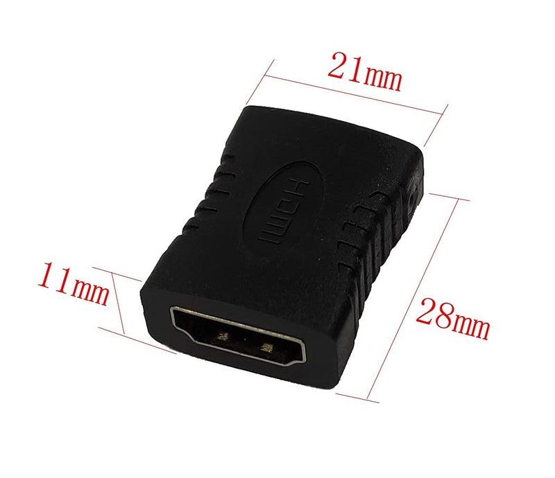 Female to Female HDMI Extension Adapter Connector Coupler Cable Full HD 4K@60Hz E-LinkMore 2PCS