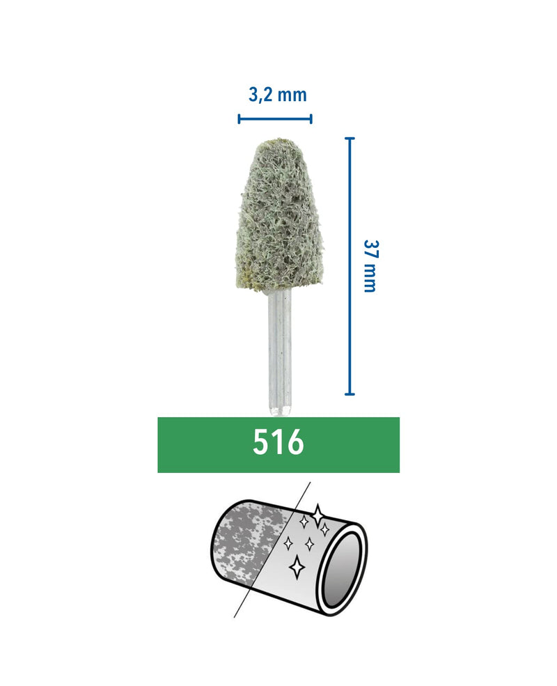 Dremel 516 grinding tip - accessory set for multifunctional tool with 1 grinding tip Ø 13.0mm for sharpening and grinding on conical and flat various materials