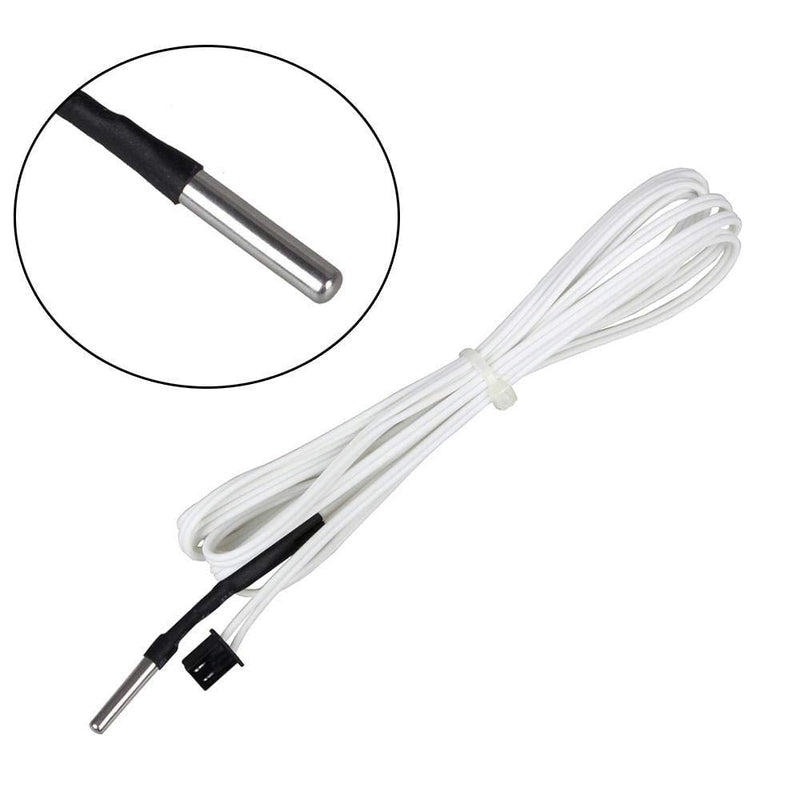 DollaTek 5Pcs 2M Thermistor Temperature Sensor HT-NTC100K 50℃ High Temperature for 3D Printer