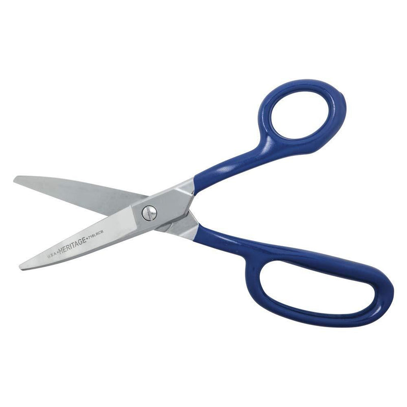 Klein Tools HD Carpet Shear w/Ring, Curved, Blunt, 9-Inch G718LRCB