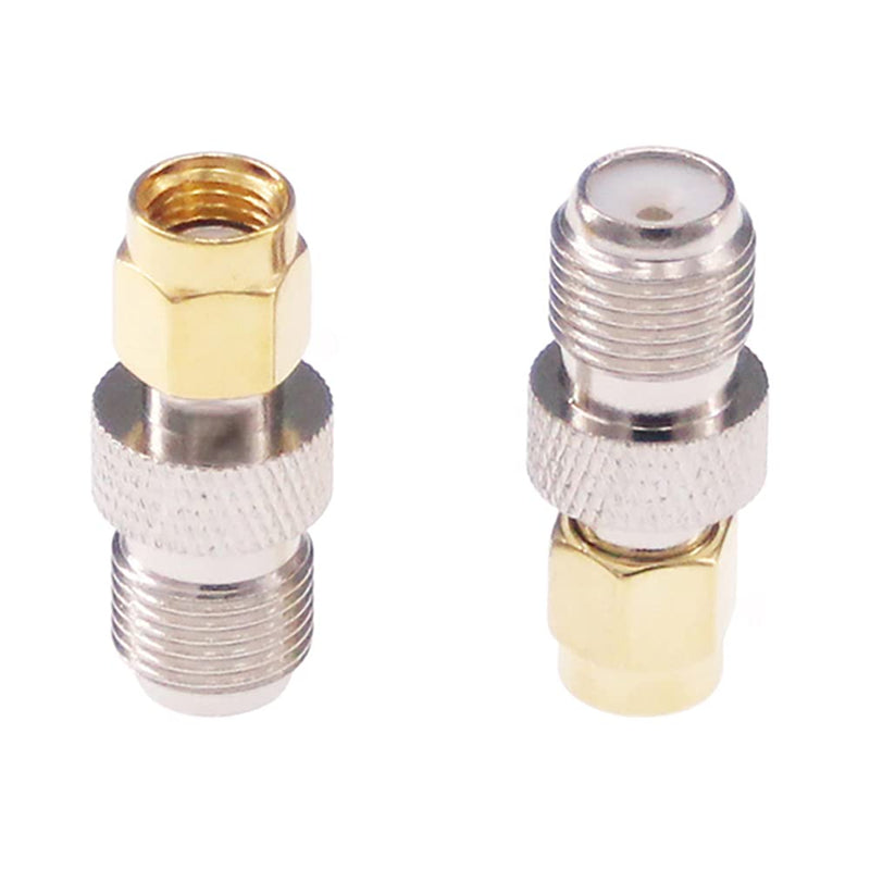 RFaha 5pcs RP-SMA Male to F Female RF Coax Adapter RPSMA to F Type Coaxial Connector Adapter(F20-5)