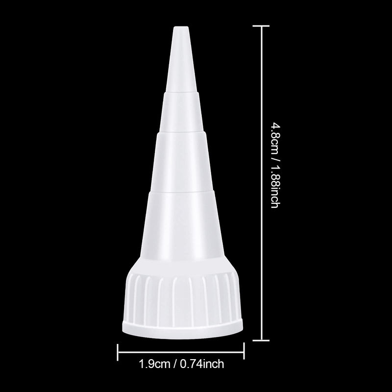 20 Pieces Snip Tip Applicator Adhesive Tube Tips Cap for E6000 Craft Glue 3.7 Ounce Adhesive Tubes, Snip Tip Applicator Cap