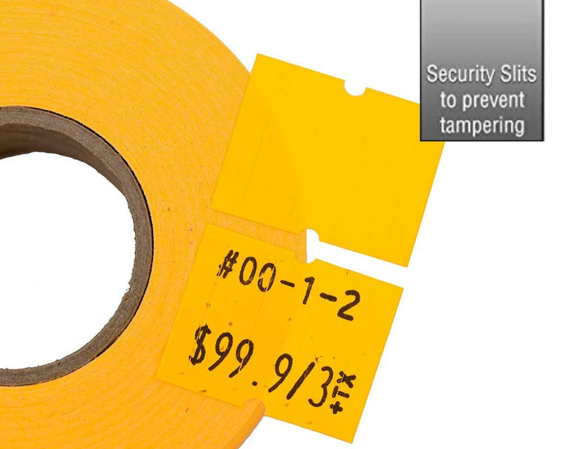 Fluorescent Orange Perco Labels for Perco 2 Line Labeler Gun - 1 Sleeve, 6,000 Labels