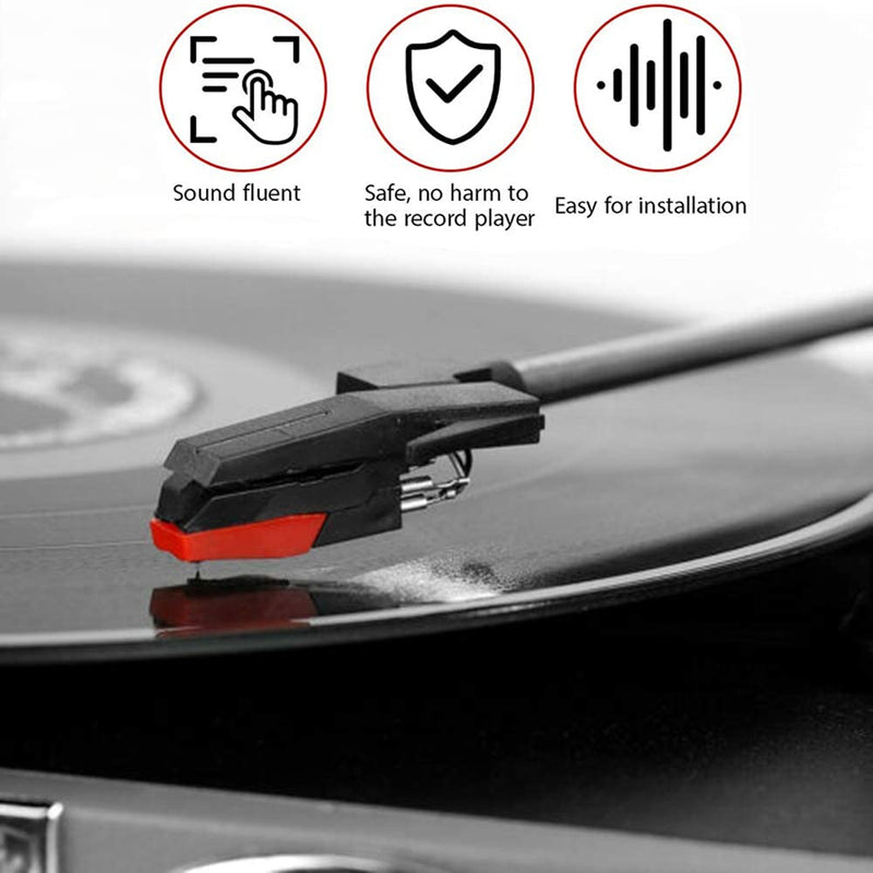 Record Player Needle, 1 PC Record Player Cartridge with 4 PCS Diamond Stylus Replacement for Crosley, Victrola, ION, LP, Phonograph