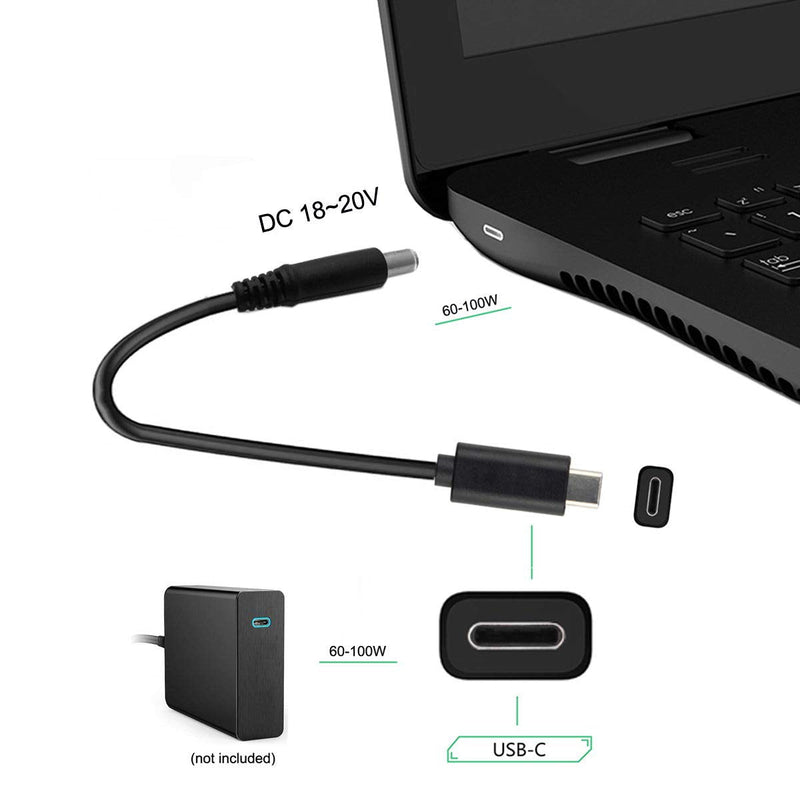 chenyang CY DC 4.5mmx3.0mm to Type C USB-C Input Cable for Laptop (4.5mmx3.0mm Blue to USB-c)