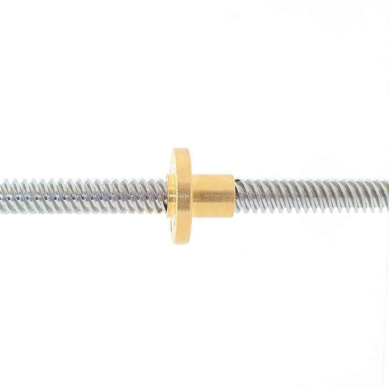 ReliaBot 350mm T8 Tr8x8 Lead Screw and Brass Nut (Acme Thread, 2mm Pitch, 4 Starts, 8mm Lead) for 3D Printer Z Axis Lead screw with nut