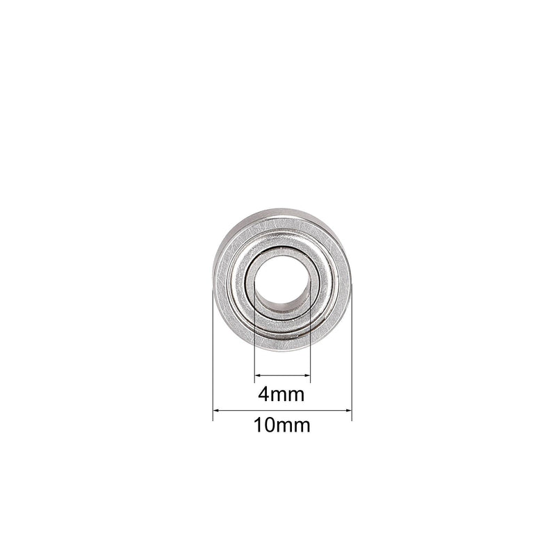 uxcell SMR104ZZ Stainless Steel Ball Bearing 4x10x4mm Double Shielded Bearings 2pcs