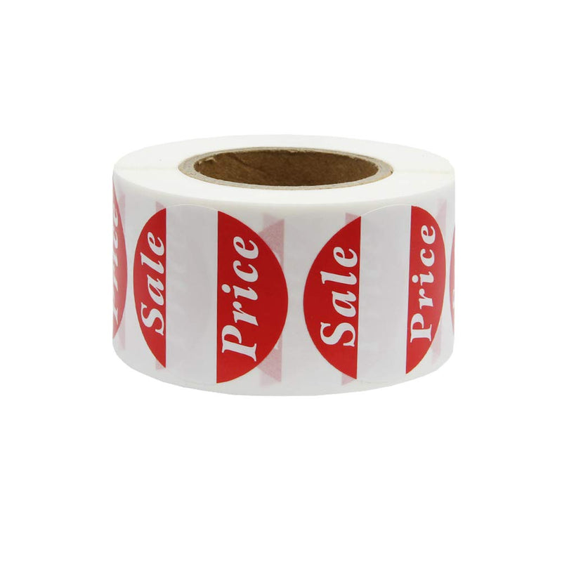 Hcode 1.5" Round Red Price Labels 38MM Permanent Adhensive Paper Stickers Total 500 Labels Per Roll