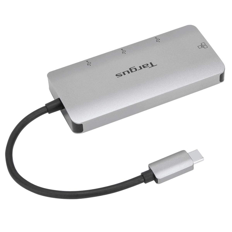 Targus USB-C Ethernet Adapter with 3X USB-A Ports, Gray (ACA959USZ)