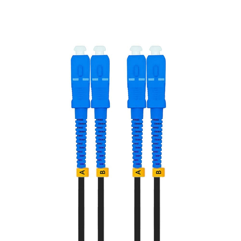 Jeirdus 20M SC to SC Outdoor Armored Duplex 9/125 SM Fiber Optic Cable Jumper Optical Patch Cord Singlemode 20Meters 65ft SC-SC 20M/65ft