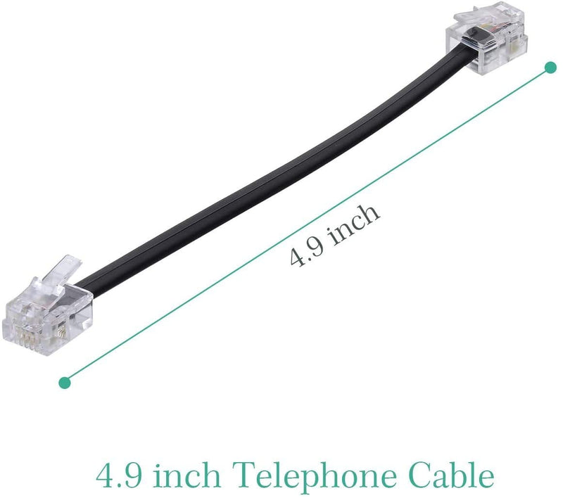 Phone Line Splitter,SHONCO Telephone Splitter,Phone Adapter Cable,with RJ11 6P4C Plugs,Suitable for Telephone,Fax Machine,Black 1
