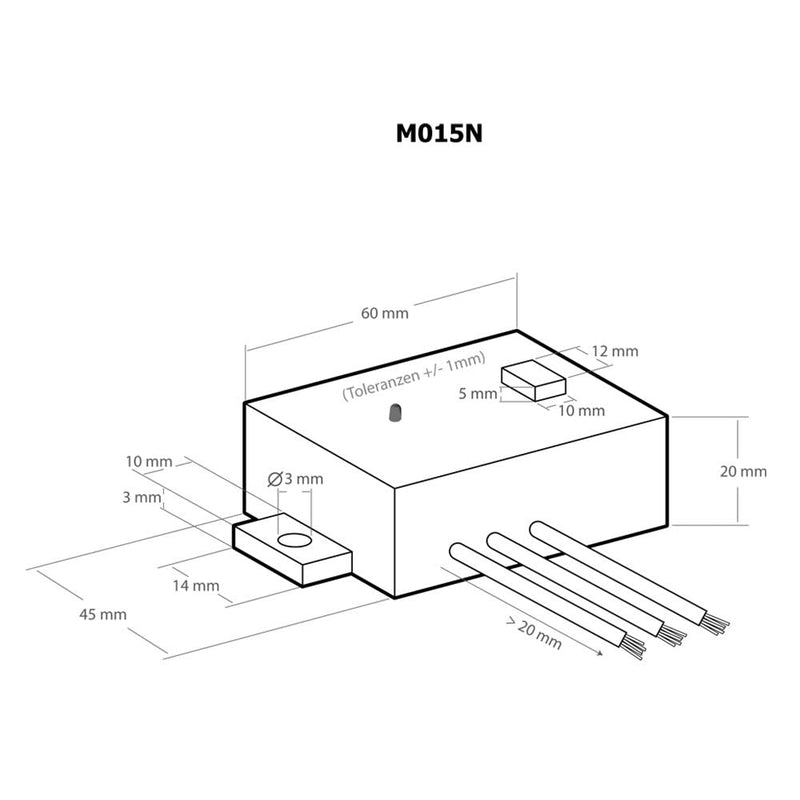 Kemo M015N adjustable voltage converter. Input voltage 6 - 28 V/DC - adjustable output voltage 3 - 15V stabilized & short circuit proof. Max. output current 1.5 A single pack