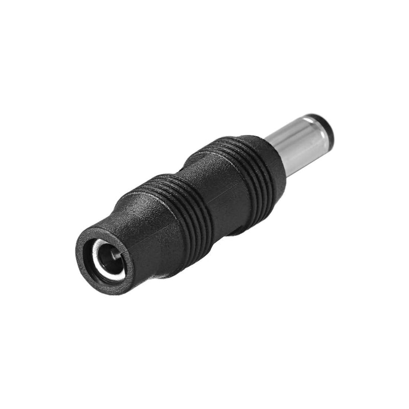 uxcell 5pcs DC Power Connector Adapter 5.5mm x 2.1mm Male Plug to 3.5mm x 1.35mm Female Jack Converter for Laptop CCTV Camera strip lighting Black