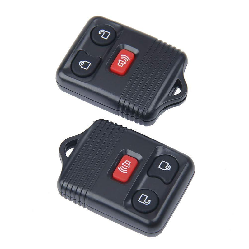 Big-Autoparts 2 Replacement Keyless Entry Remote Key Fob Clicker Transmitter for Ford 1998-2016 F-150 F-250 F-350, Mazda, Mercury, Lincoln - 3 Button 2 Pack 3 Button