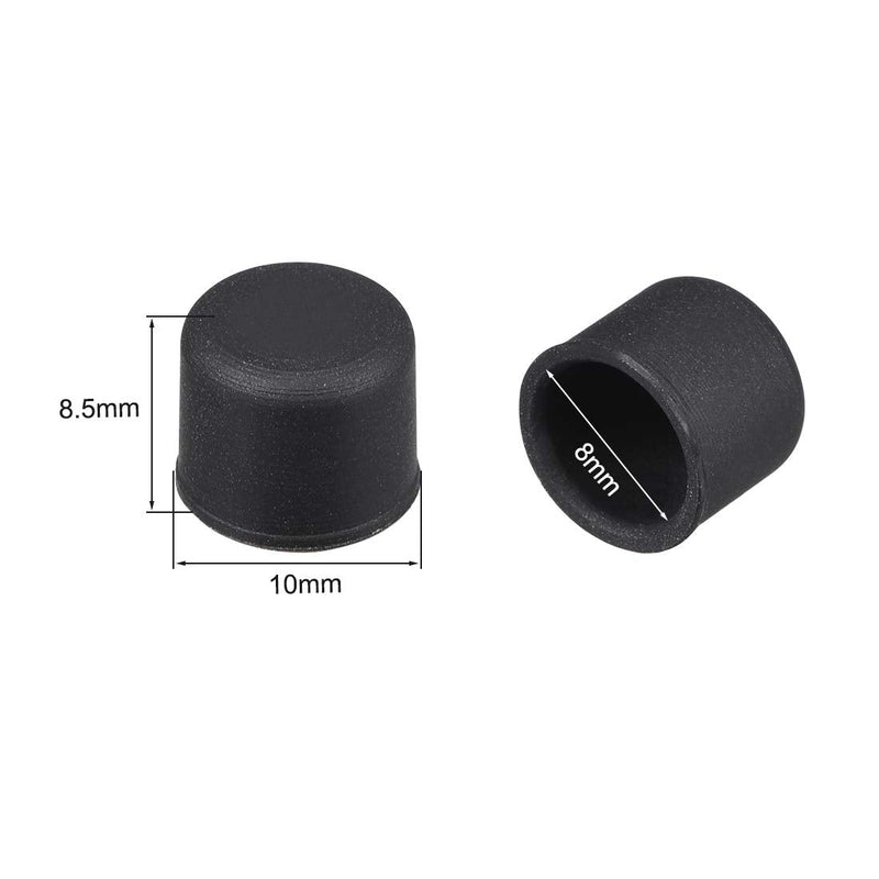 uxcell 10pcs RCA Silicone Port Protectors Cap Cover Anti Dust 8mm Dia Black