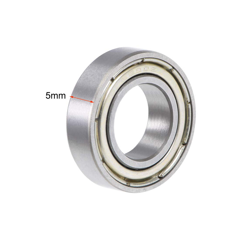 uxcell 6800ZZ Deep Groove Ball Bearing 10x19x5mm Double Shielded Chrome Steel Bearings 10-Pack