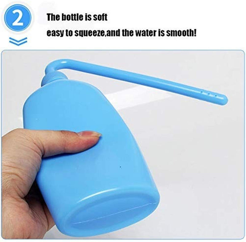 2PCS Colostomy Bag Cleaning Tool, Cleaning Bottle for colostomy Bag Plastic wash Bottles,colostomy Supplies,Cleaning Bottle for All Ostomy Bags for Permanent Use,350ML