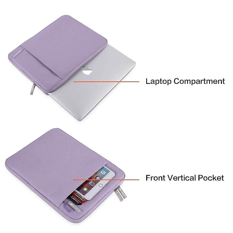 MOSISO Compatible with MacBook Air 13 inch Case 2010-2027 Rlease A1369 A1466, Plastic Hard Shell&Vertical Sleeve Bag with Pocket&Keyboard Cover&Screen Protector, Light Purple