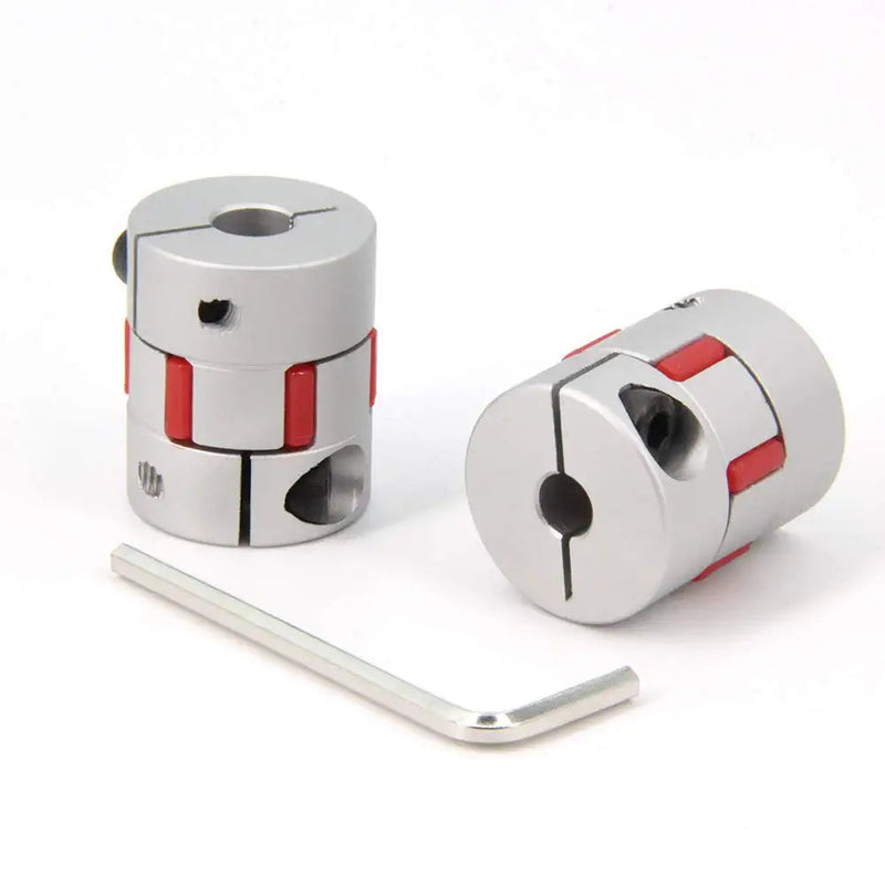 Zeberoxyz 2PCS 6.35mm to 8mm Aluminium Plum Flexible Shaft Coupling Diameter25mm Length30mm 6.35x8mm Motor Connector Flexible Coupler for 3D Printer CNC Machine and Servo Stepped Motor（6.35x8mm） D25 L30