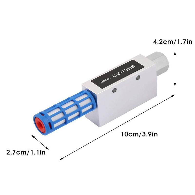 Akozon Vacuum Ejector, CV-15HS Pneumatic Vacuum Generator Ejector with Silencer