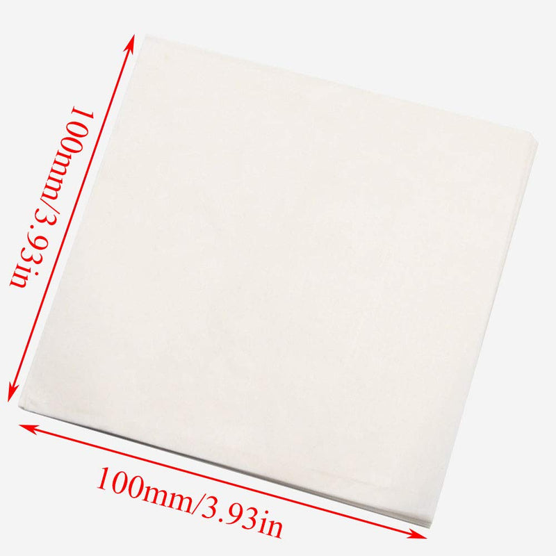 PZRT 200pcs Weighing Paper Sheet Double-Sided Smooth Non-Absorbing Translucent Glossy Paper 100mm x 100mm 100x100