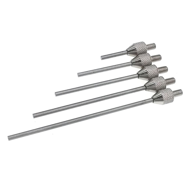 SUXING measuring inserts for dial indicators, measuring insert steel diameter 1 mm, pin length 10/20/30/40/50 mm, thread M2.5, pin diameter: 1.5 mm.