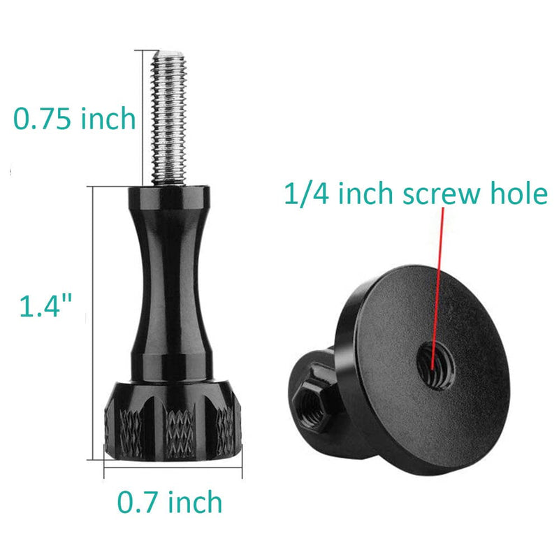 VIZEMO Aluminum Camera 1/4-20 Tripod Adapter with Thumbscrew, Threaded Mount Adapter Tripod Mount for Gopro Hero 11,10, 9, 8,7, 1/4 Tripod Adapter for Gopro and DJI OSMO Insta 360 Action Camera
