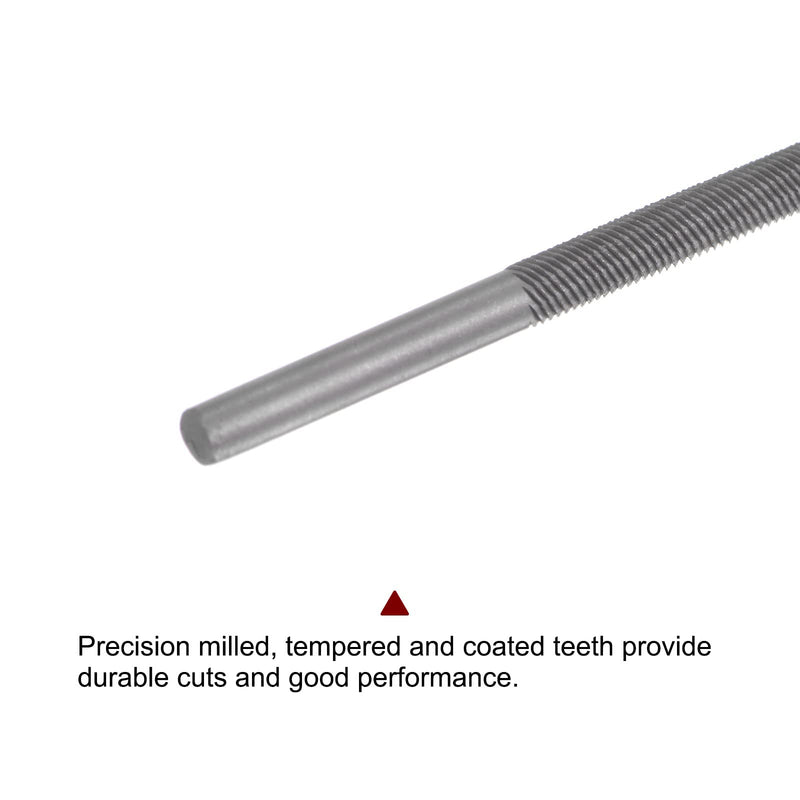 sourcing map 2pcs. Chainsaw File 9/64" (3.5mm) Round High Carbon Steel Double Cut Sharpening Rasp