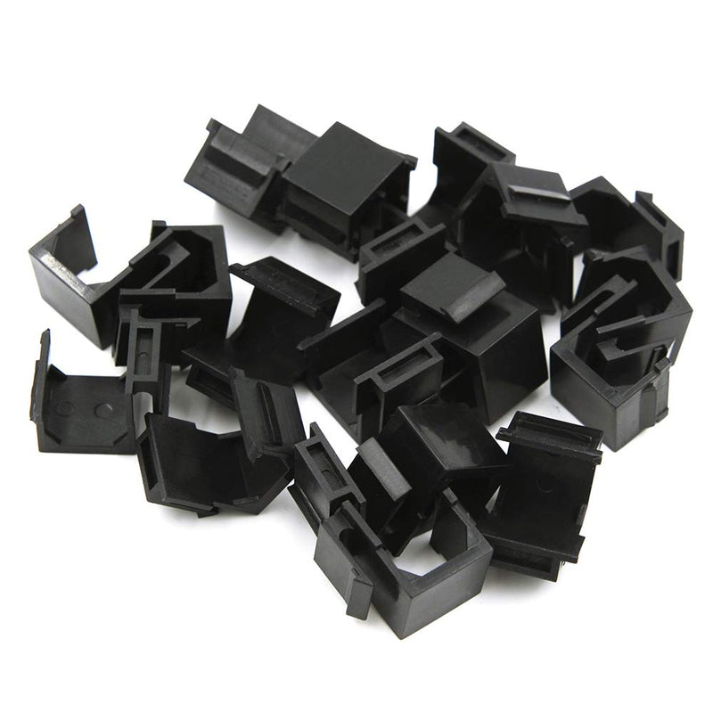 VCE 20-Pack Blank Keystone Jack Inserts for Keystone Wall Plate and Patch Panel - Black
