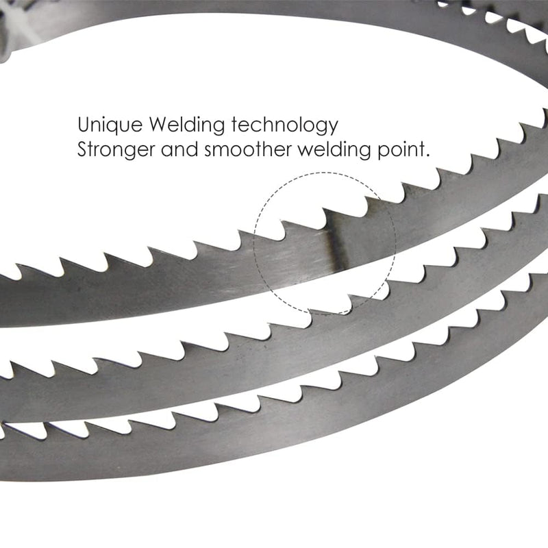 Set of 4 band saw blades, wood band saw blades, saw band 1400 x 6.35 x 0.35 mm 6 ZpZ, suitable for Scheppach band saw HBS30, HBS20, HB800 etc
