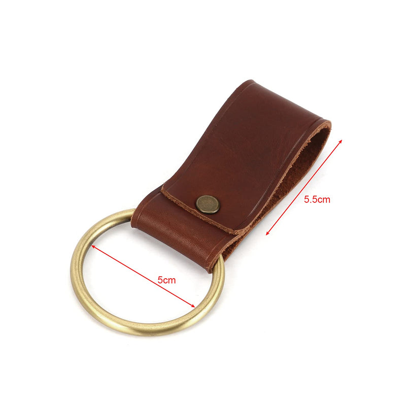 TOURBON Leather Ring Hammer Hatchet Holder Tool Holster Brown
