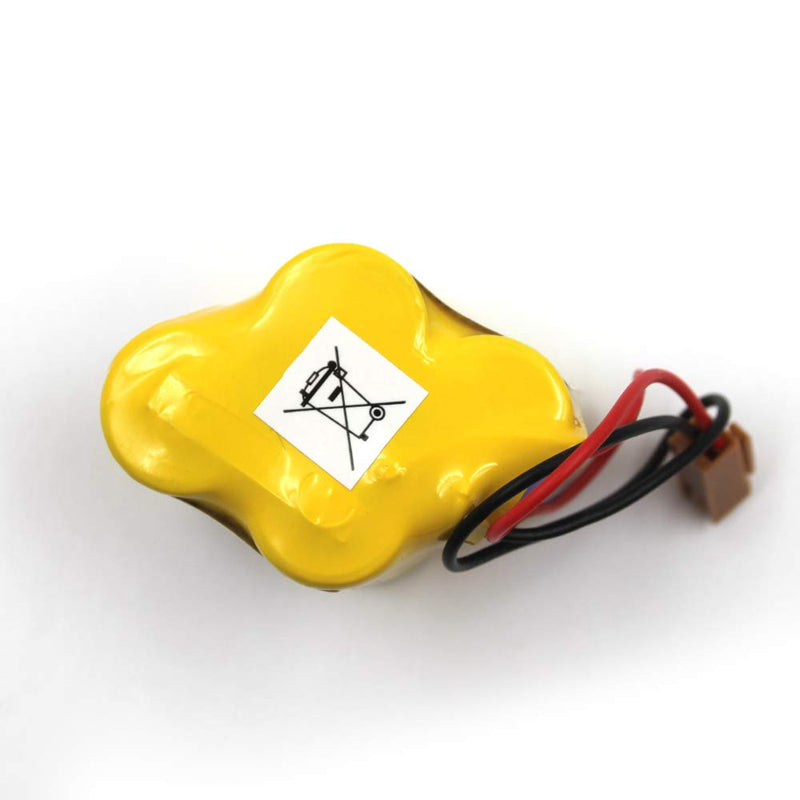 (3-Pack) BR-2/3AGCT4A 6V 4400mAh Replacement Battery for Panasonic FANUC A98L-0031-0025, CUSTOM-107, SHS749, ALIT0138, LIT0138 (Brown Connector) Brown Connector